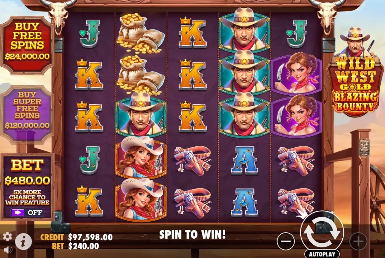 Wild West Gold Blazing Bounty demo